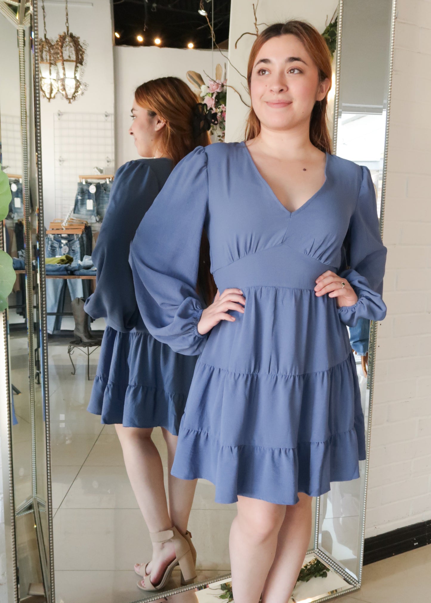 Full Heart Long Sleeve Mini Dress