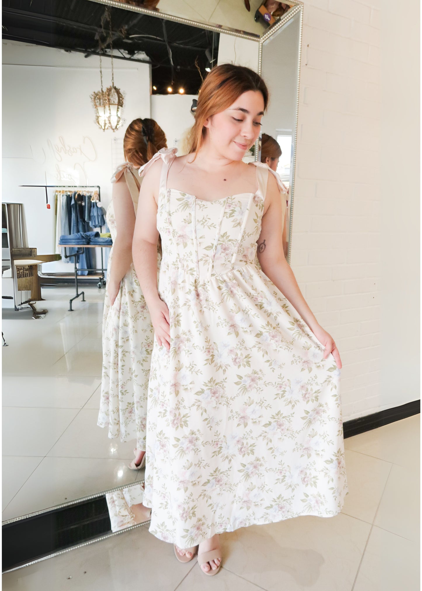 My Mia Floral Corset Midi