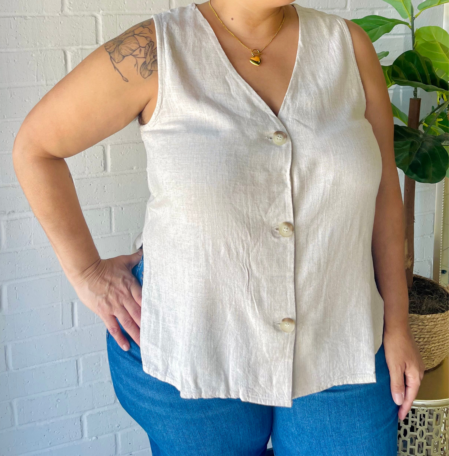 Linen Vest, I Say Yes