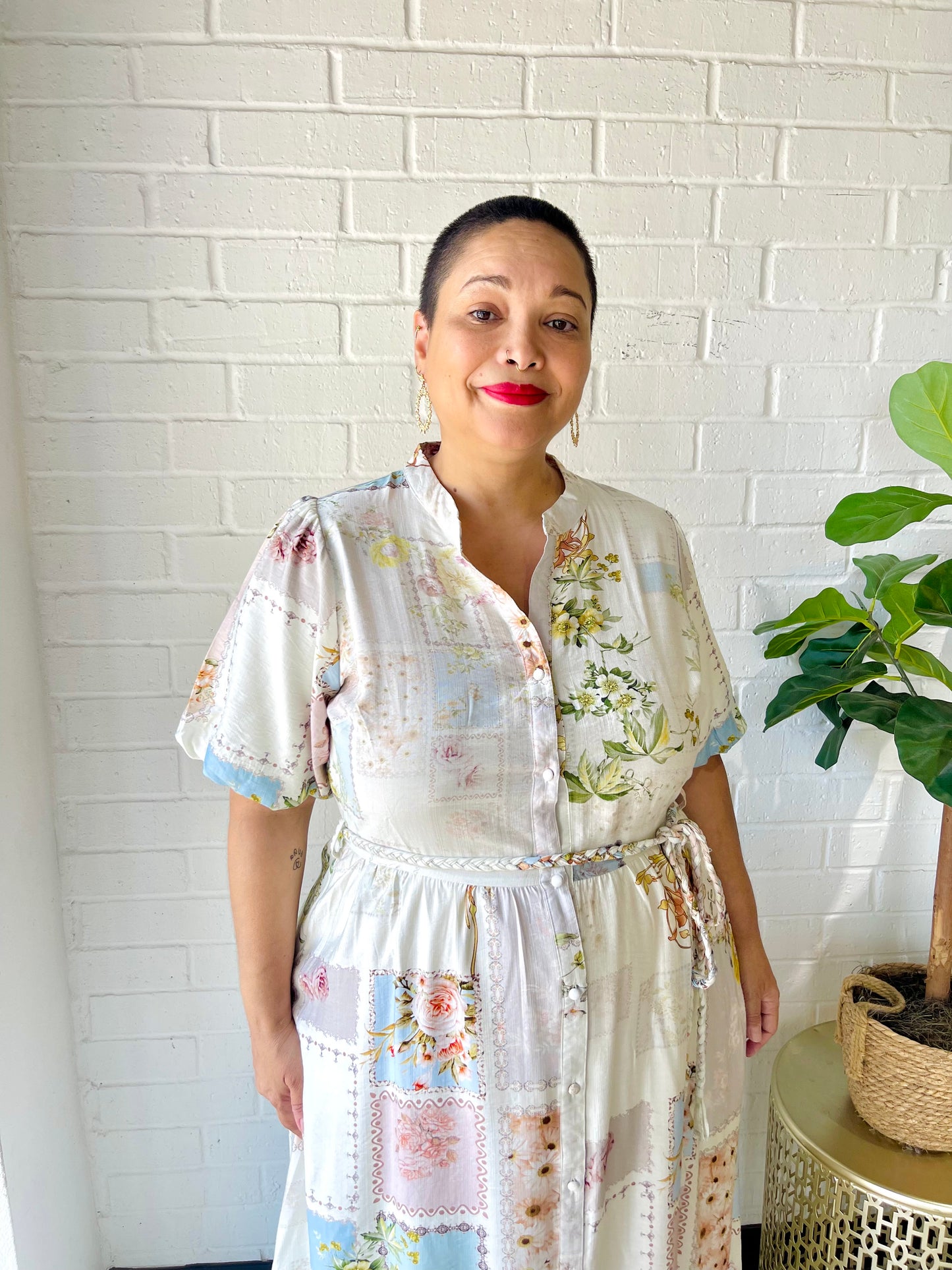 My Spring Patch Print Midi