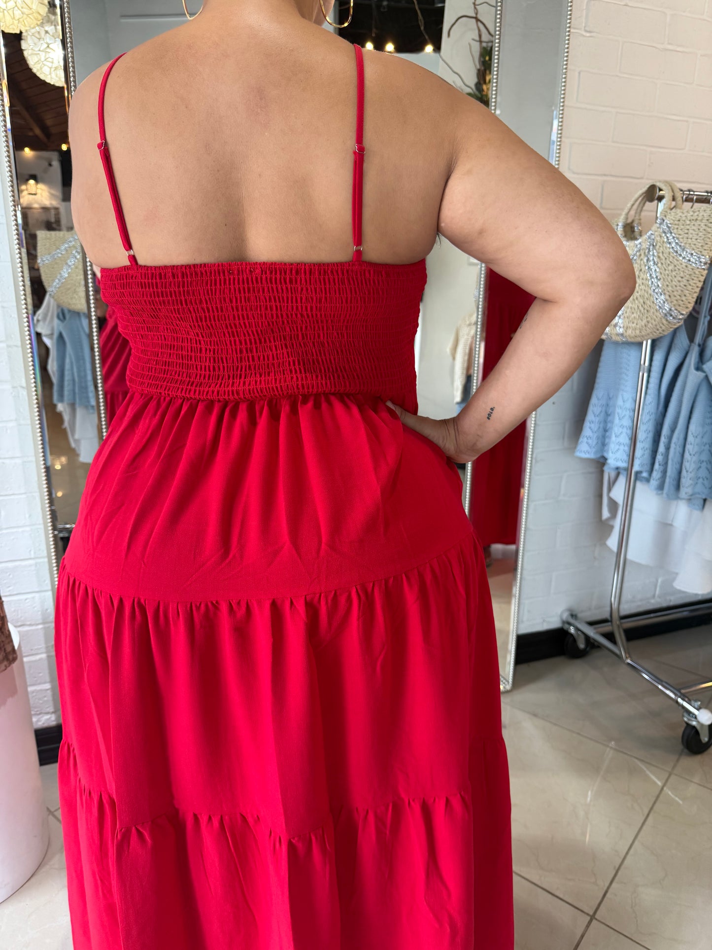Red Ruby Midi Dress