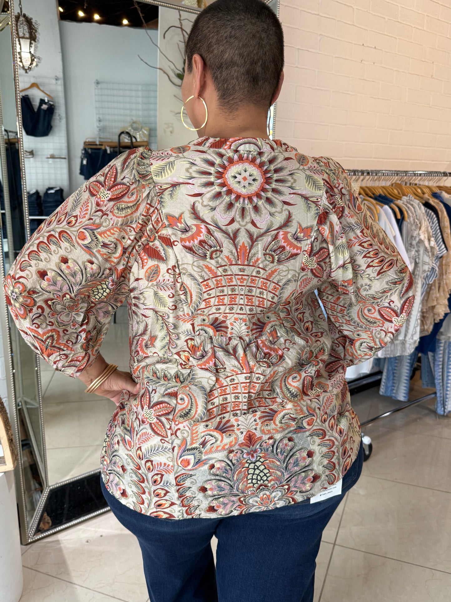 Straight Outta Summer Blouse - Brown