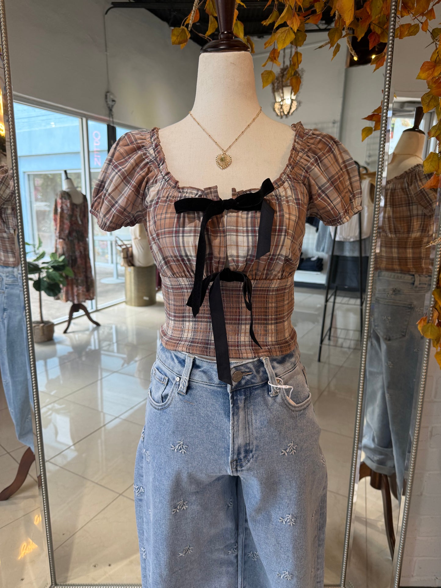 Plaid & Proper Top