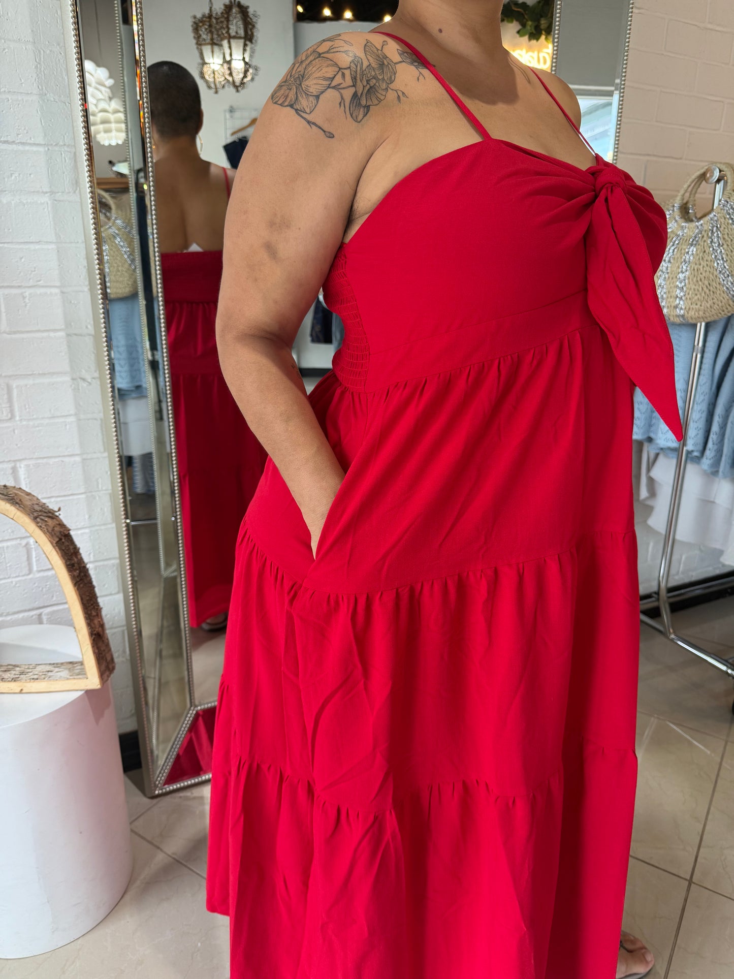 Red Ruby Midi Dress