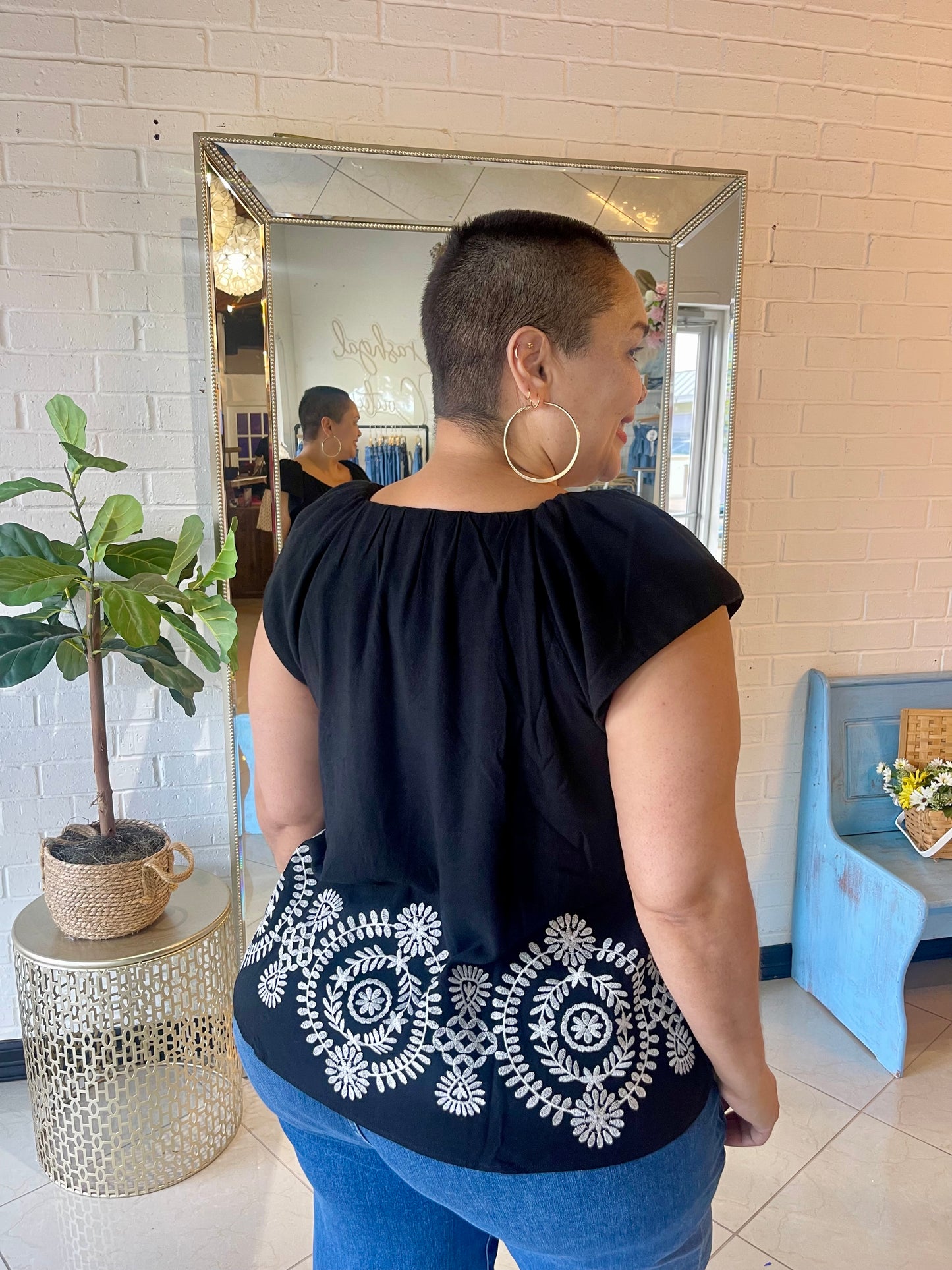 Maria Marie Embroidered Blouse