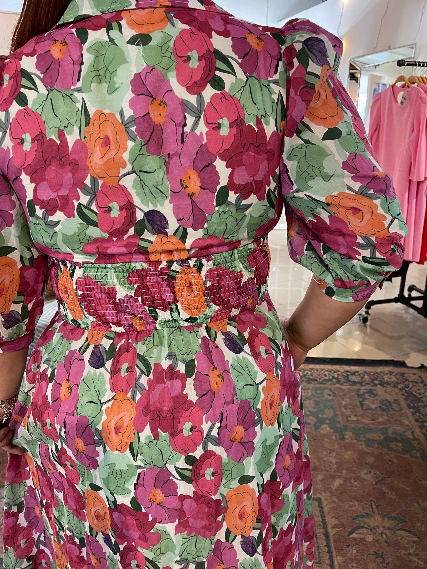 Monica Floral Midi Dress