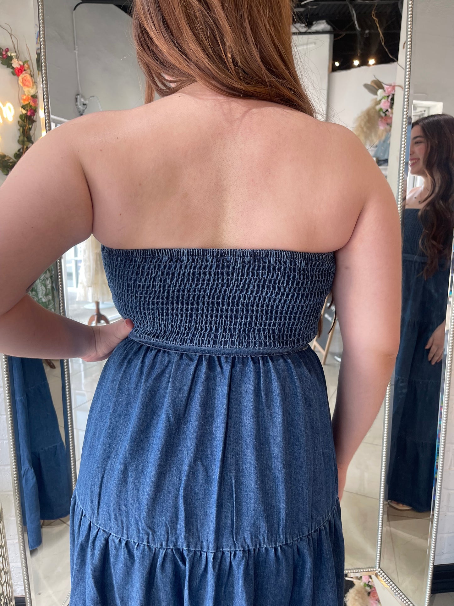 Western Glam Denim Maxi