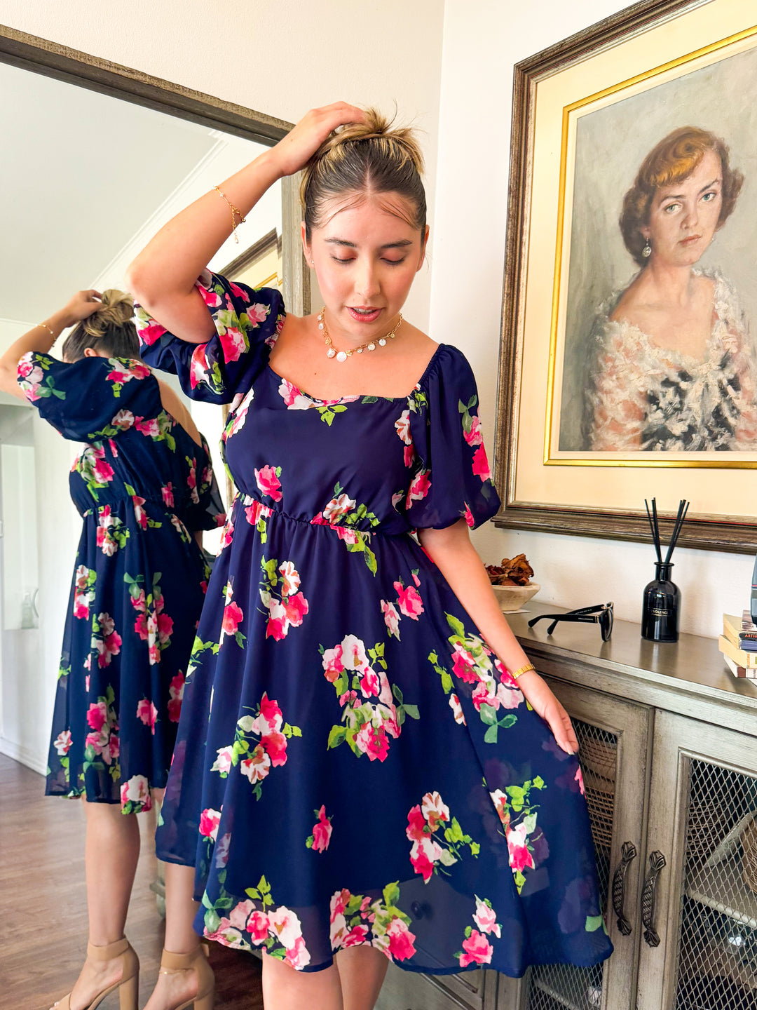 For The Summers Floral Midi Dress