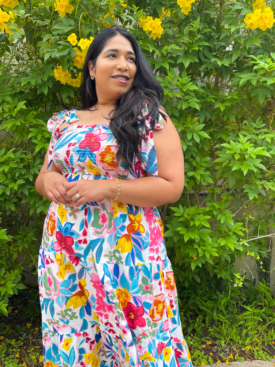 All Smiles In My Floral Maxi Dress