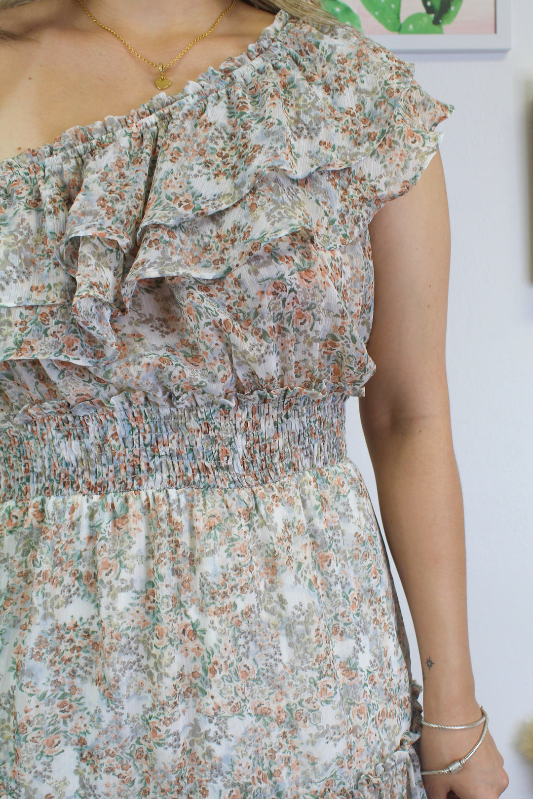 The Aileen One-Shoulder Ruffled Mini Dress