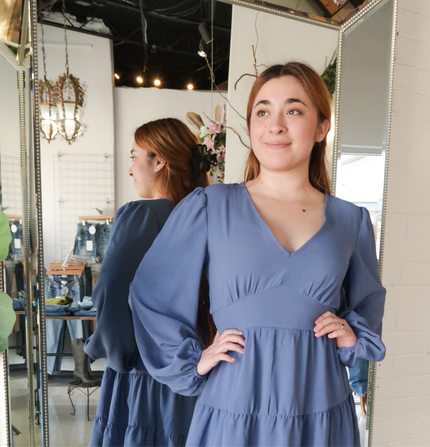 Full Heart Long Sleeve Mini Dress