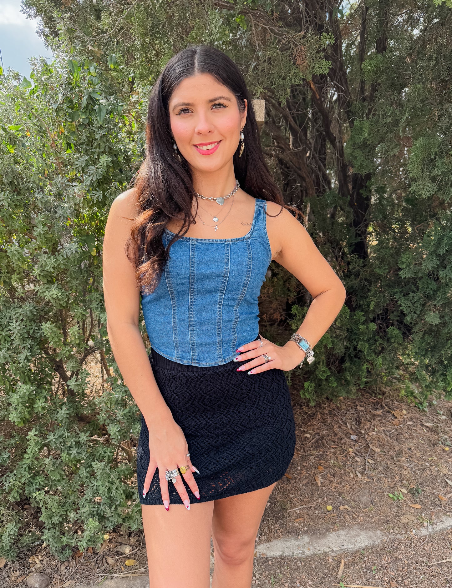 Emily Crochet Mini Skirt