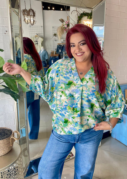 Blooming In Watercolors Blouse