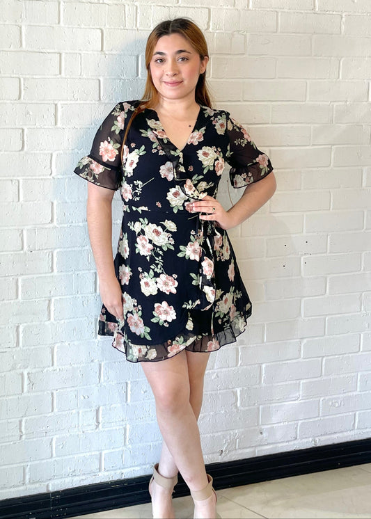 Sweet Perfection Wrap Mini Dress
