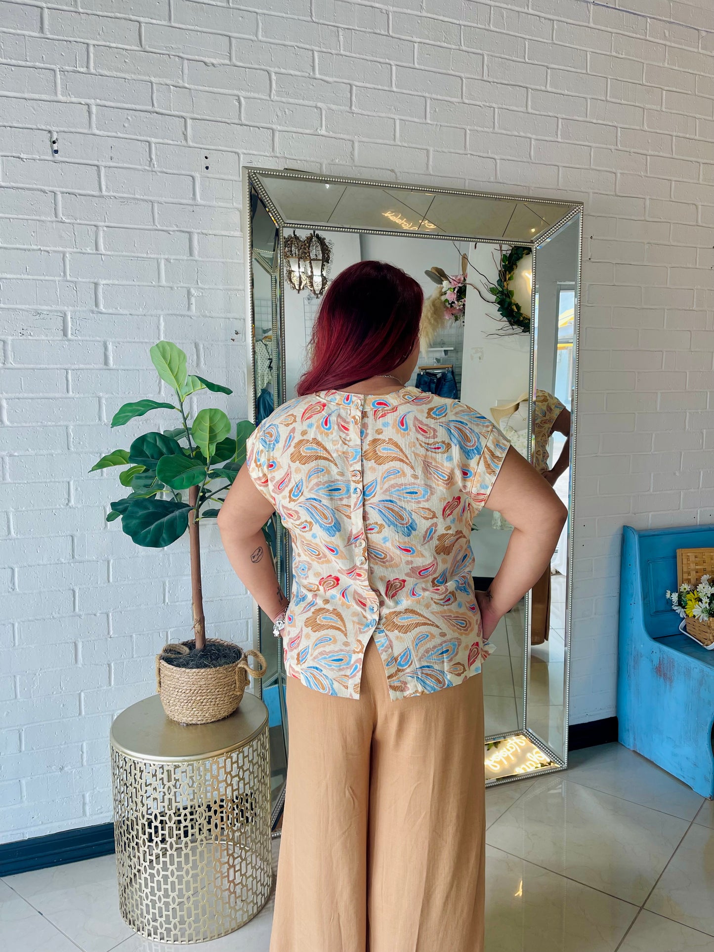 My Pretty Paisley Print Blouse