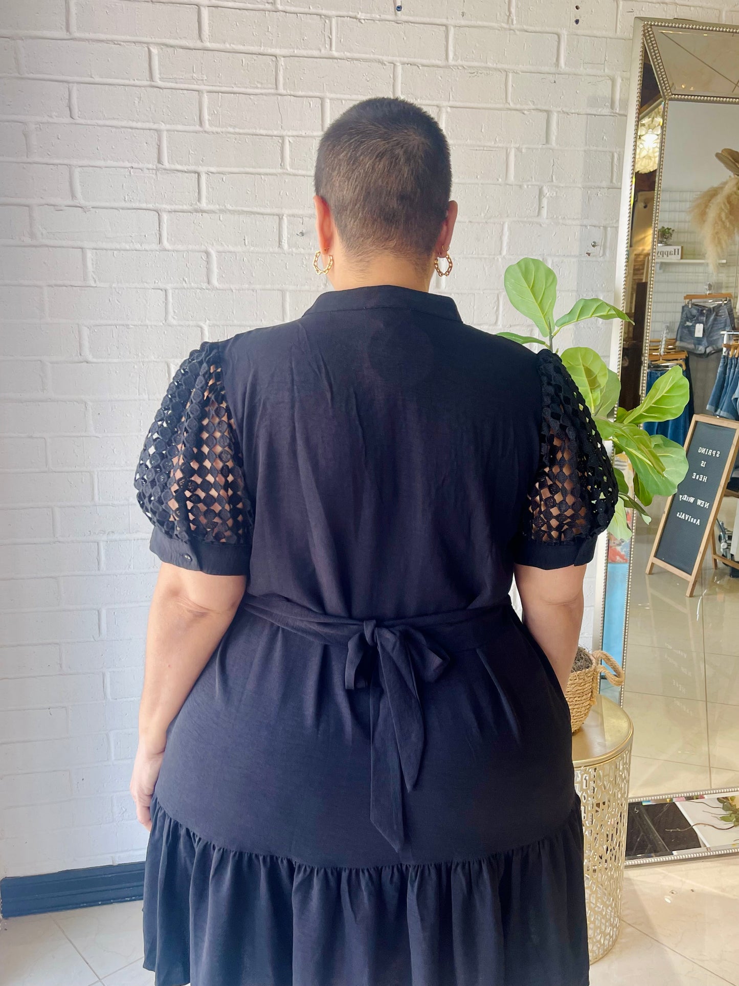 Spring Is That You Mini Dress- Black