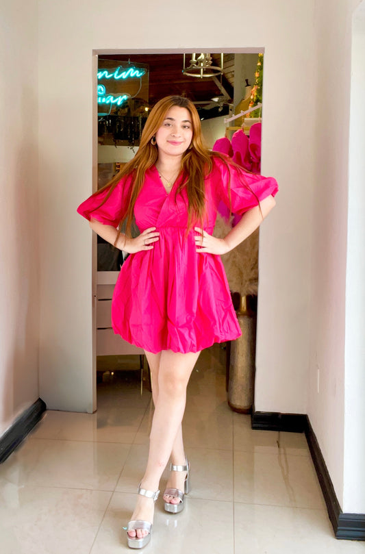 Destiney Bubble Dress - Pink