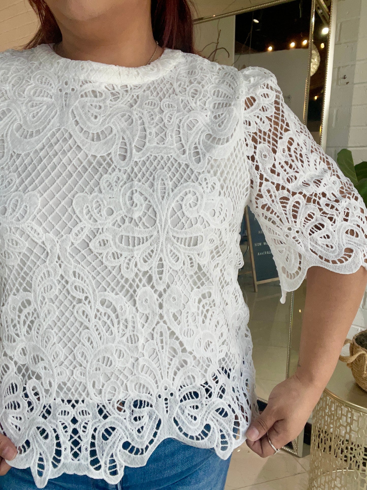Elegance in Lace Form Blouse
