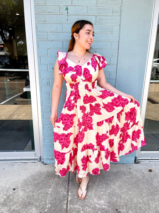 The Olivia Floral Midi Dress