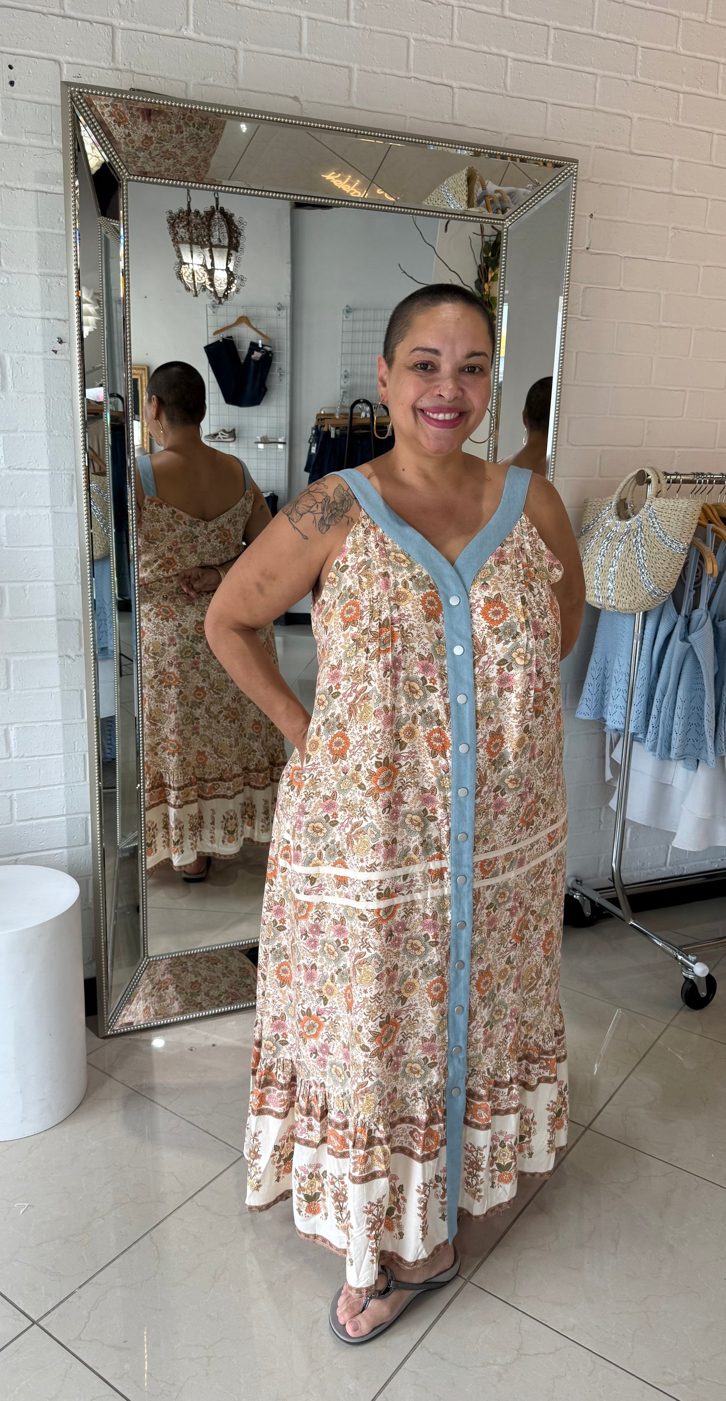 Denim Boho Midi