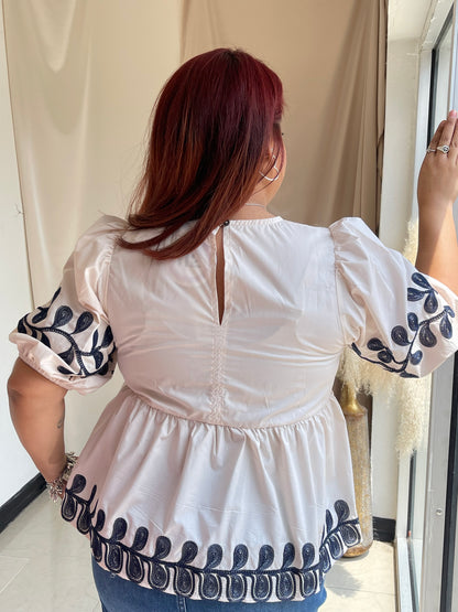 The Betsy Blouse - Taupe