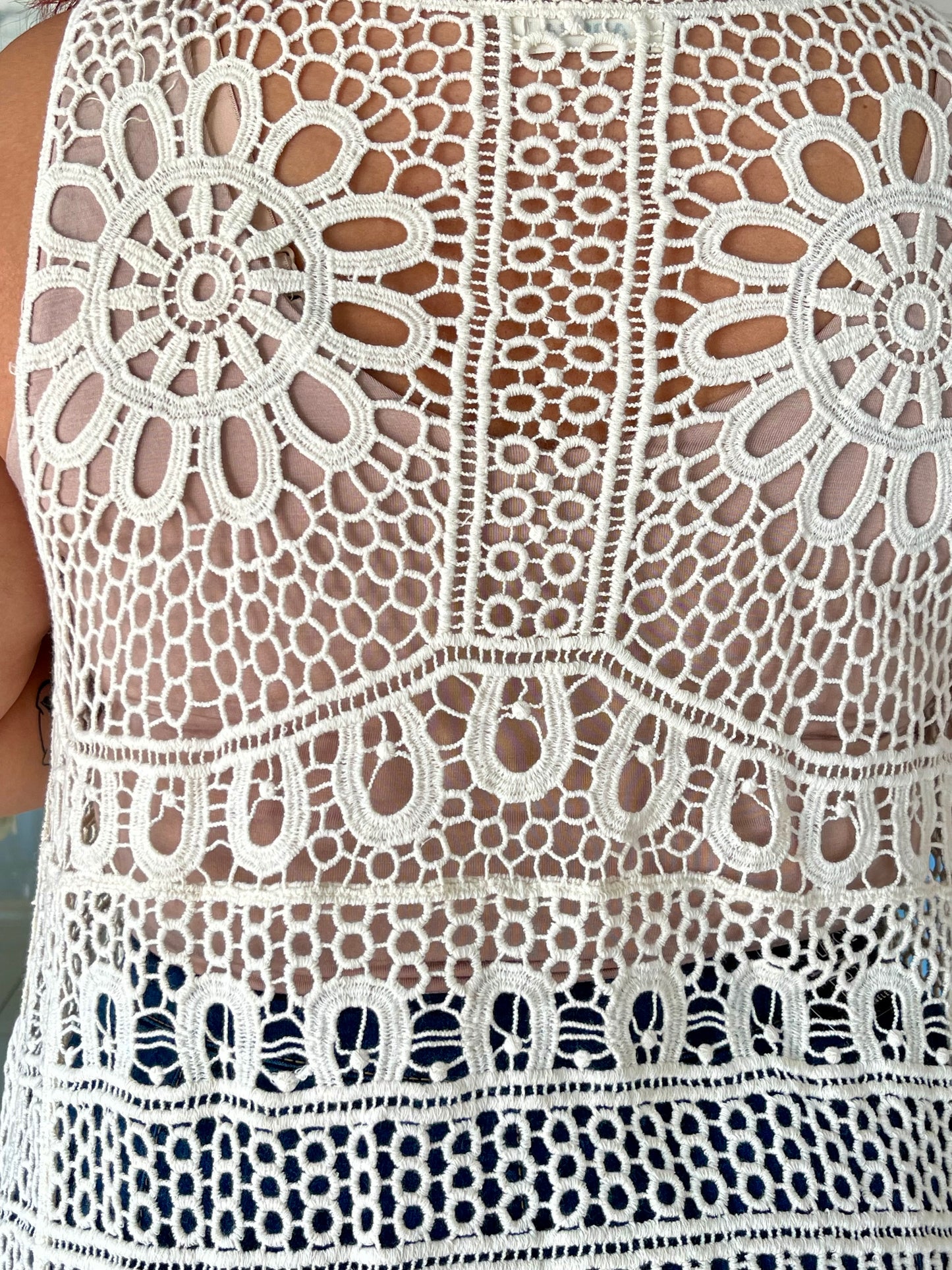 Lacey Lace Crochet Vest