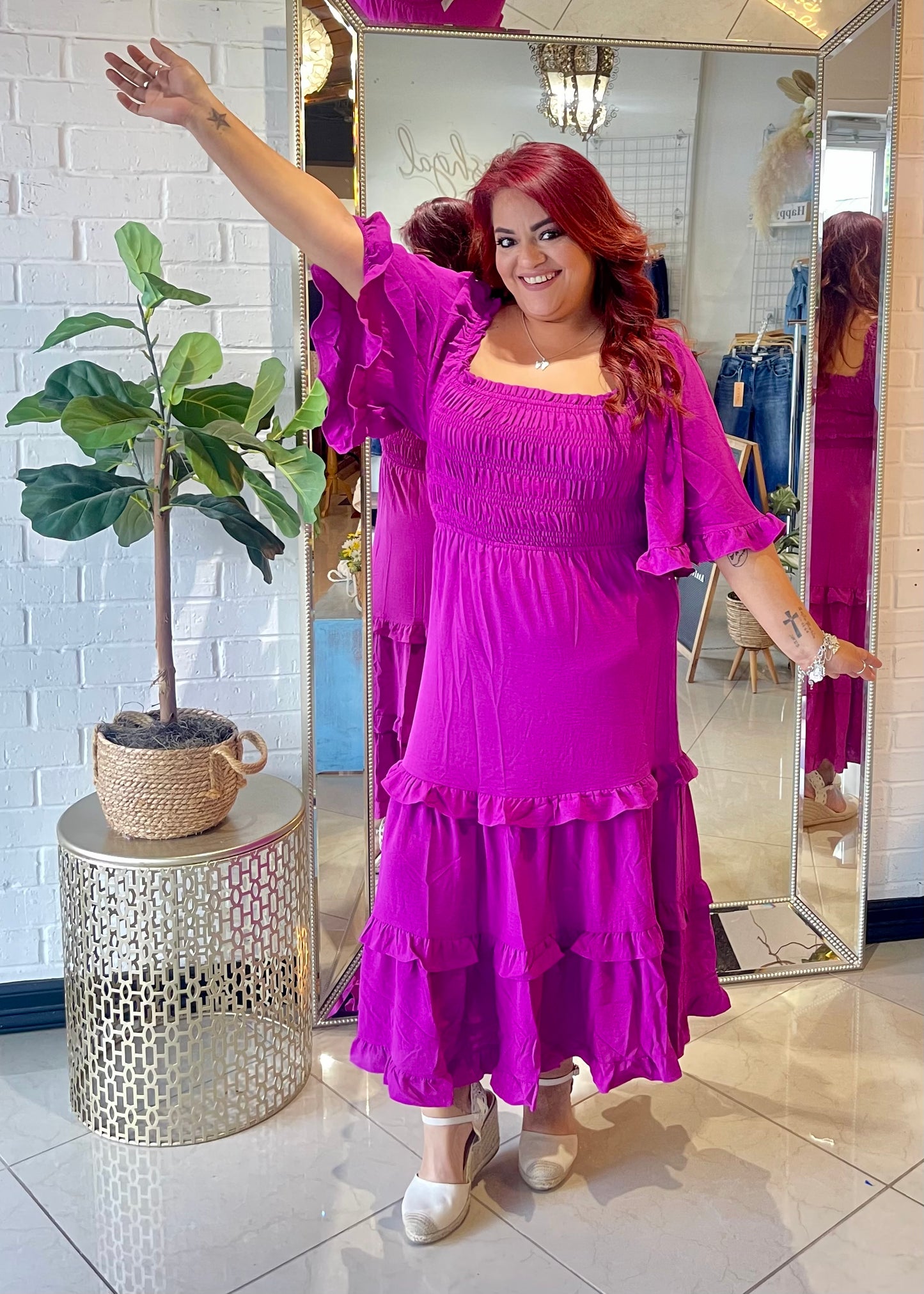 Always A Favorite Midi Dress - Violet