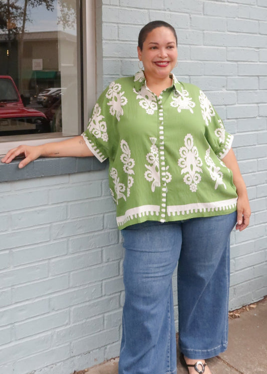 Everyday Holiday Button Down Top