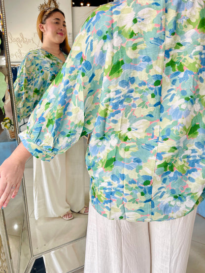 Blooming In Watercolors Blouse