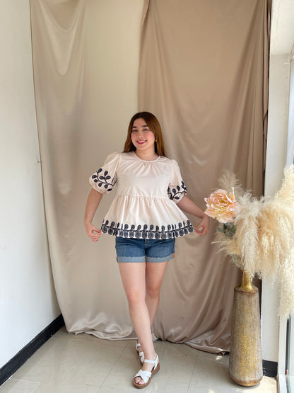 The Betsy Blouse - Taupe