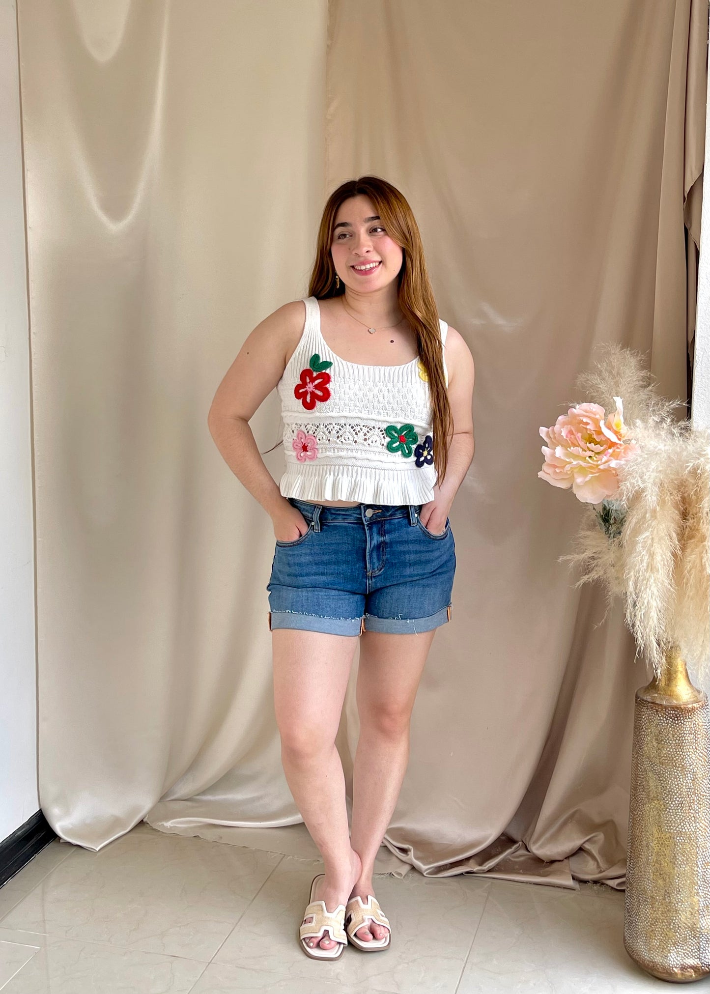 Flower Power Knit Top