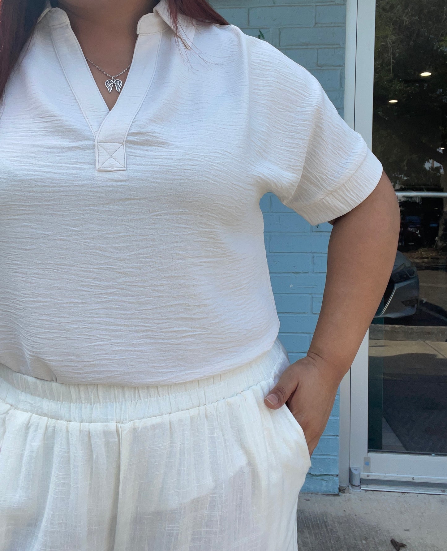 The Mayra Wide-Leg Linen Pants ( Petite Friendly)- Ivory