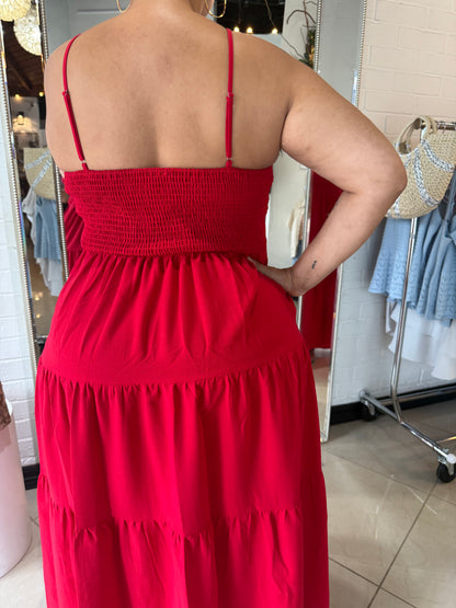 Red Ruby Midi Dress