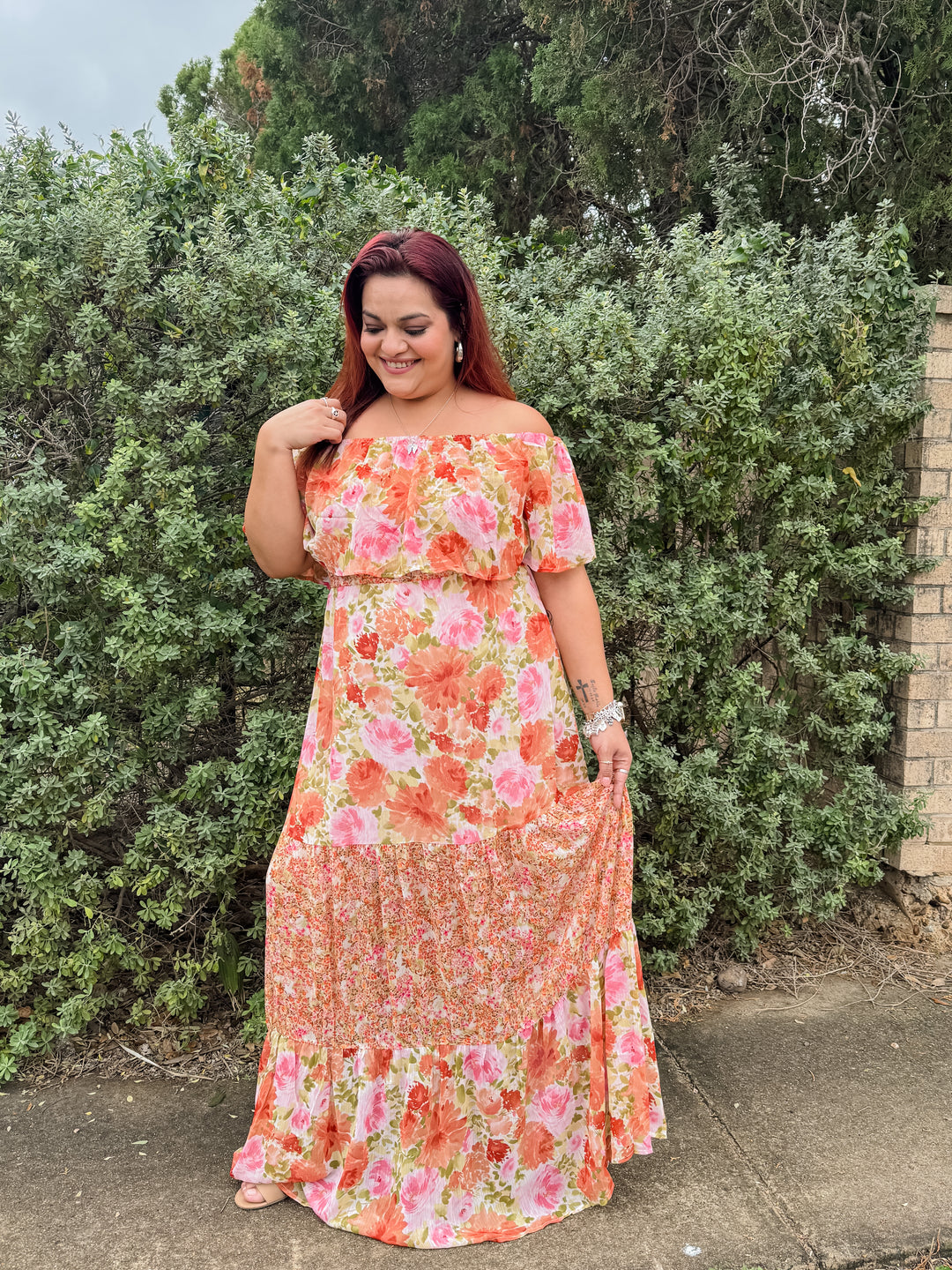 Falling In Love Off The Shoulder Maxi Dress