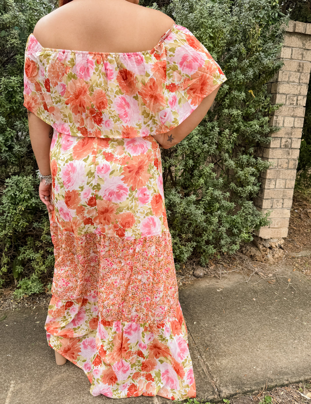 Falling In Love Off The Shoulder Maxi Dress