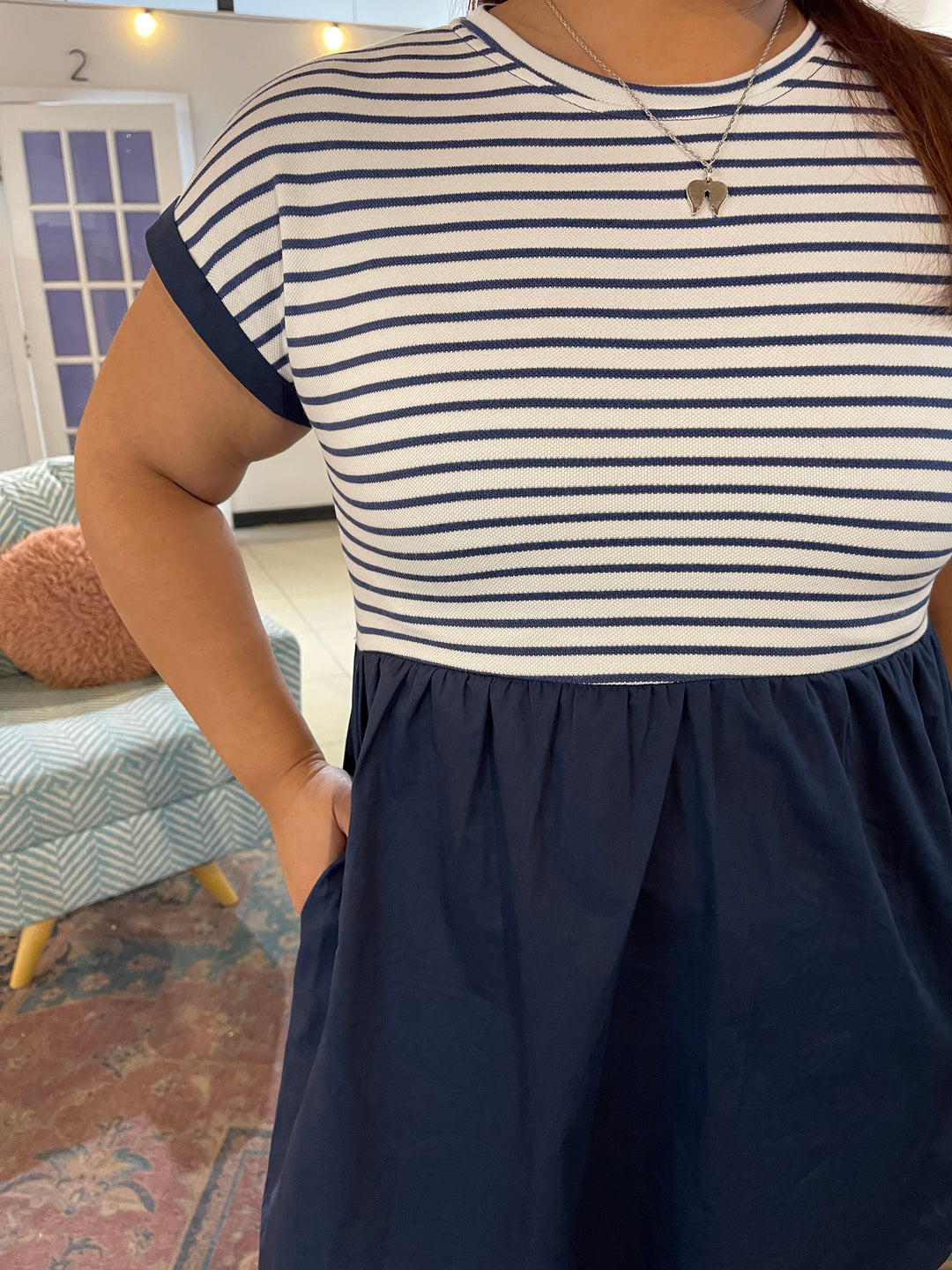 Feeling Nautical Striped Mini Dress