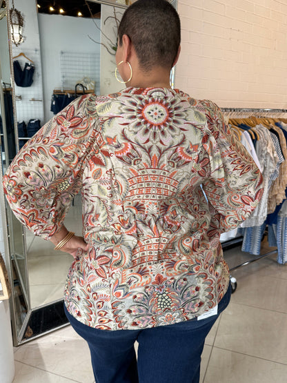 Straight Outta Summer Blouse - Brown