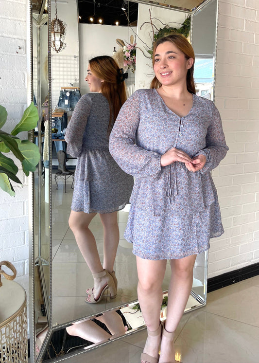 Yesi Long Sleeve Mini Dress