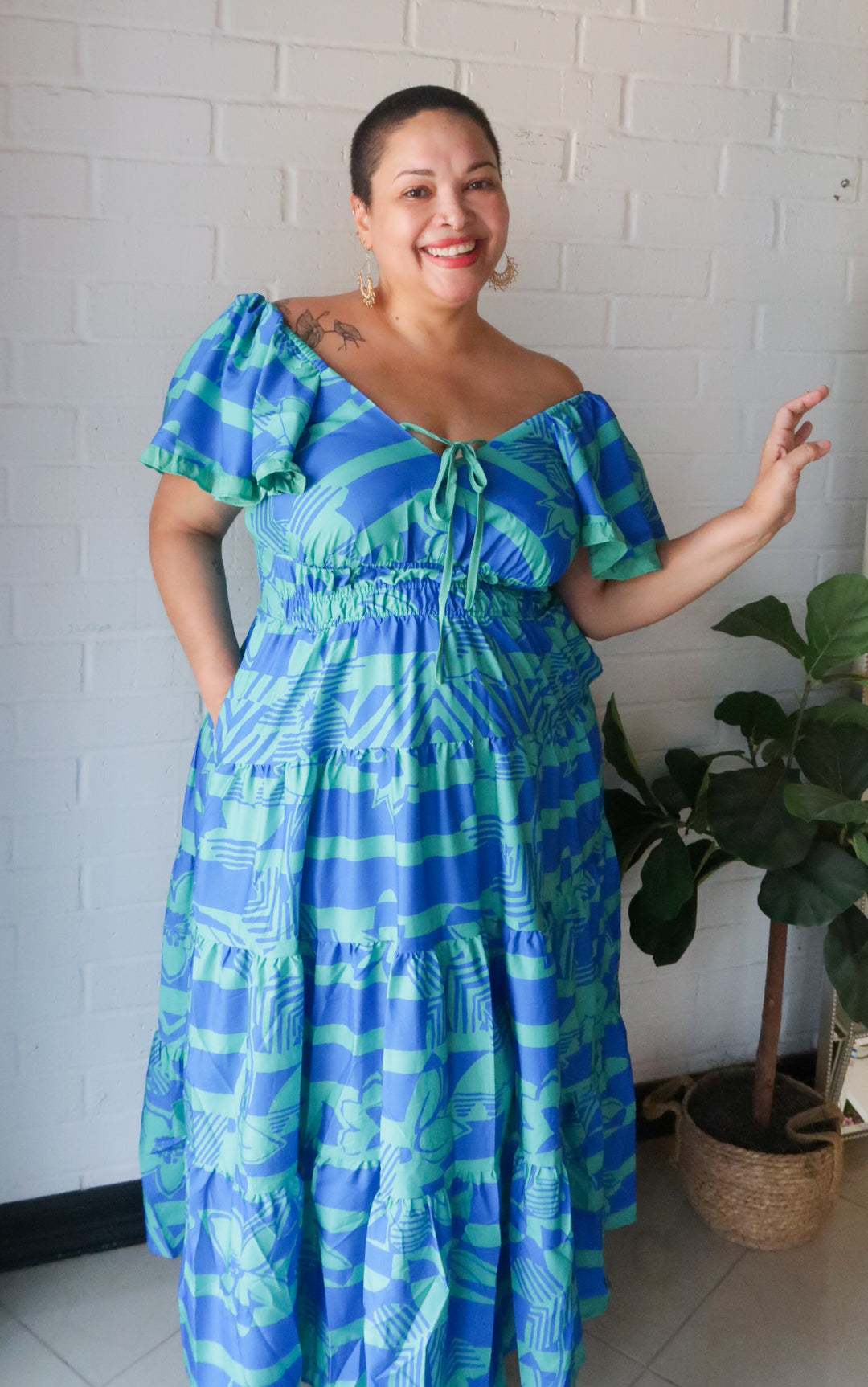 Marisol Floral Stripe Maxi