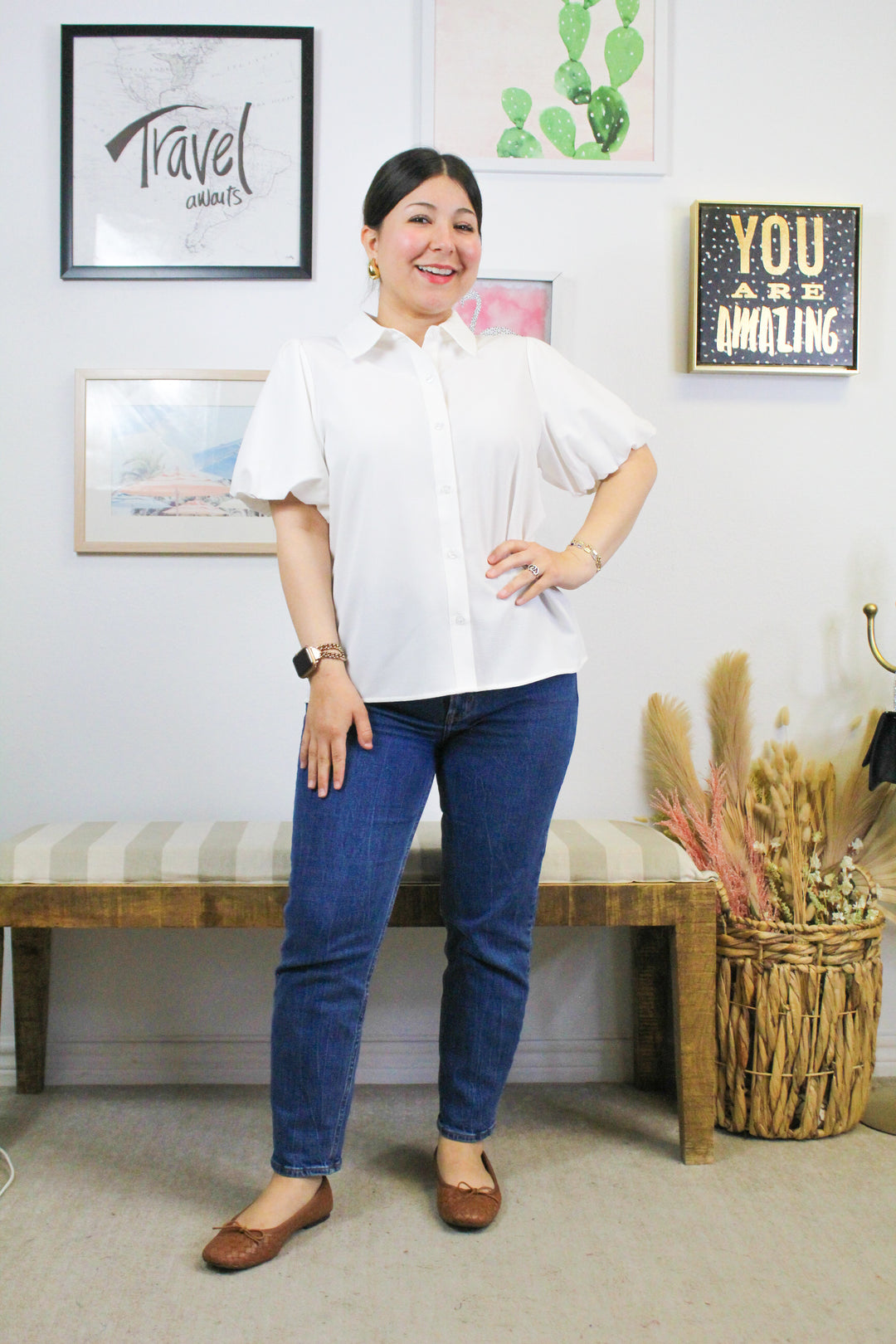 Office Chic Puff Sleeve Blouse