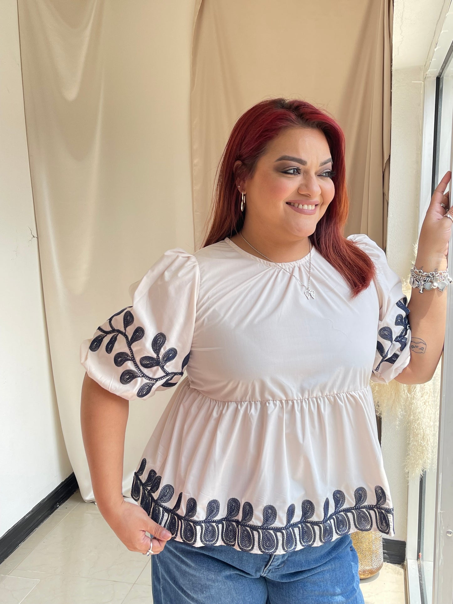 The Betsy Blouse - Taupe