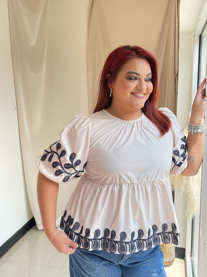 The Betsy Blouse - Taupe