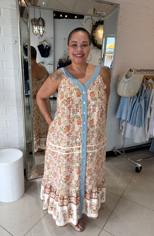 Denim Boho Midi