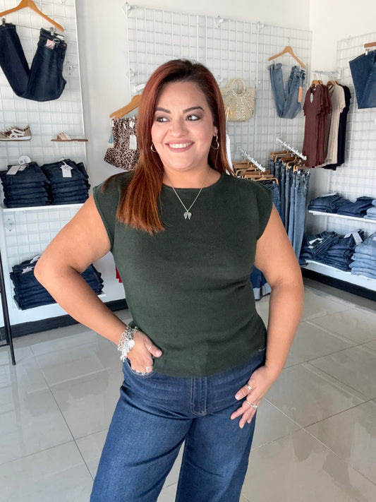Soft Season Sweater Top - Sea Green