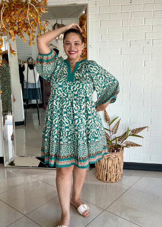 Emerald Eclipse Mini Dress