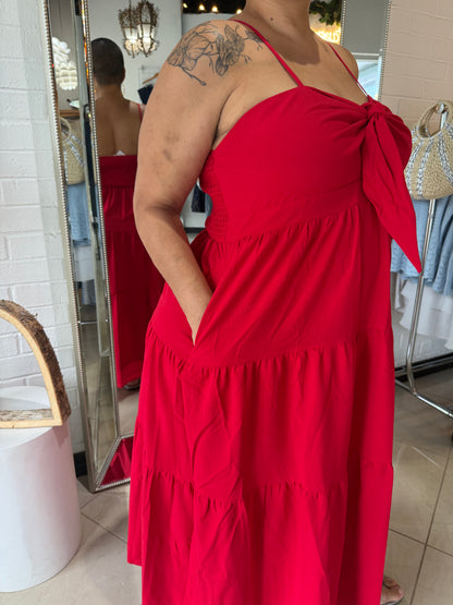 Red Ruby Midi Dress