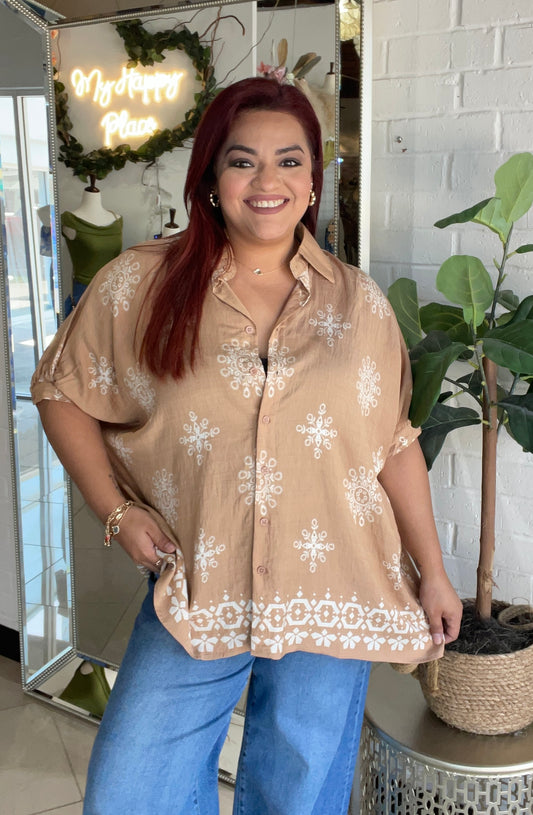 Beautiful Dreams Button Down Blouse