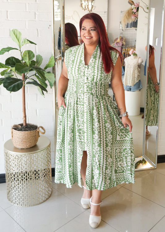Cocktail on The Beach Midi Dress