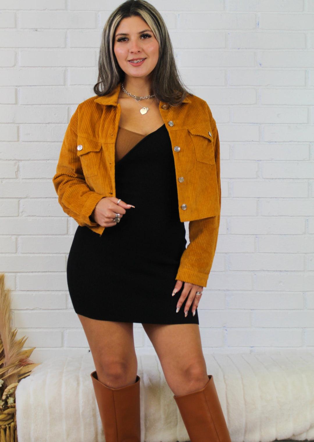 Last Night Corduroy Cropped Jacket