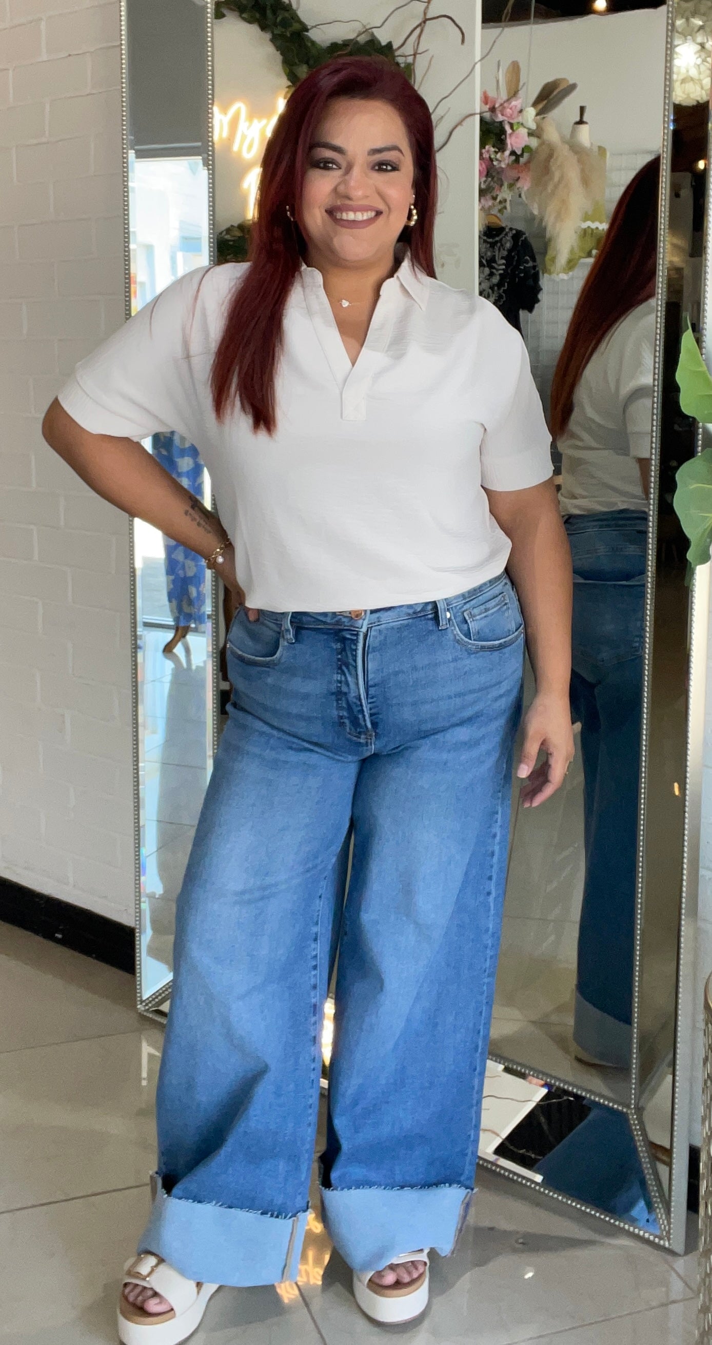 Ale Tummy Control Cuffed Jeans